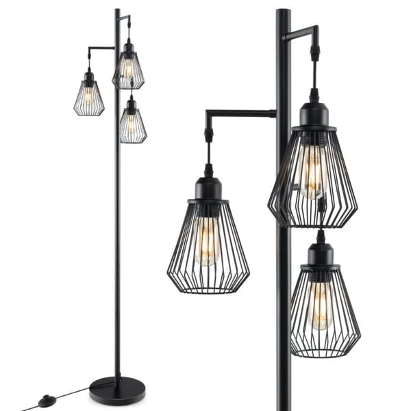 Gulvlampe, 25x168 cm, Sort