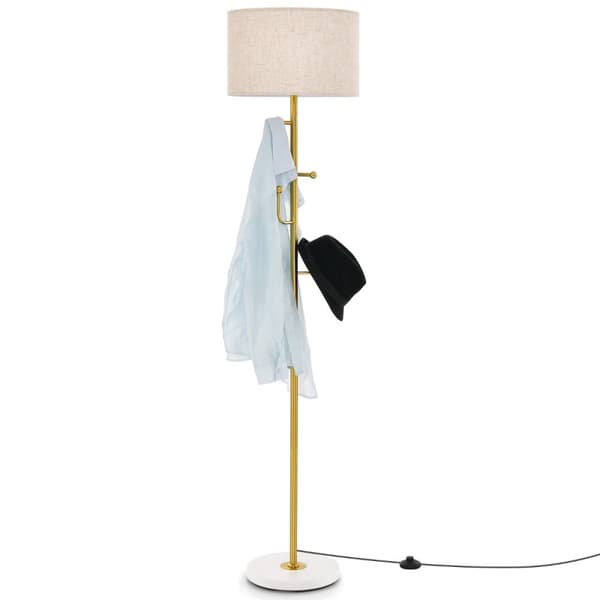 Gul Hvid Beige Gulv Lampe Tøjstativ, 29x166.5 cm