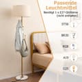 Miniatyrbillede 6 af 8: Gul Hvid Beige Gulv Lampe Tøjstativ, 29x166.5 cm