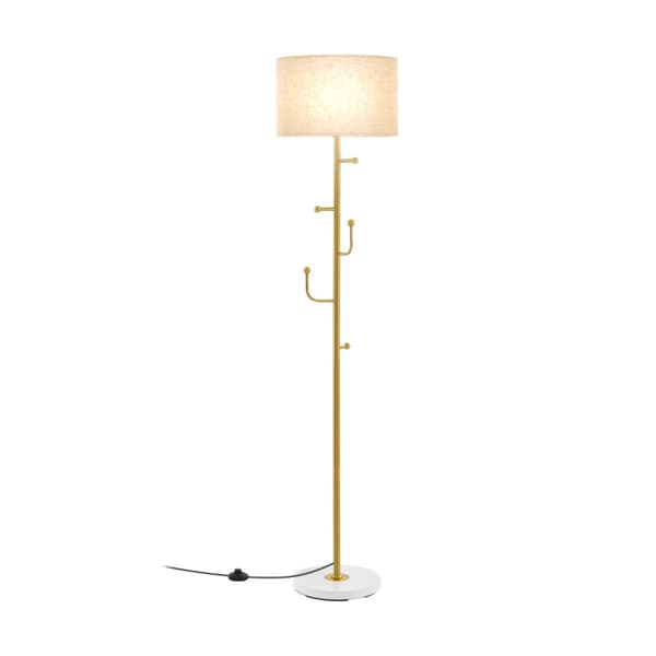 Gul Hvid Beige Gulv Lampe Tøjstativ, 29x166.5 cm