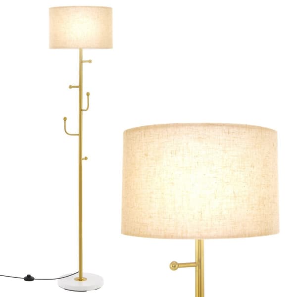 Gul Hvid Beige Gulv Lampe Tøjstativ, 29x166.5 cm