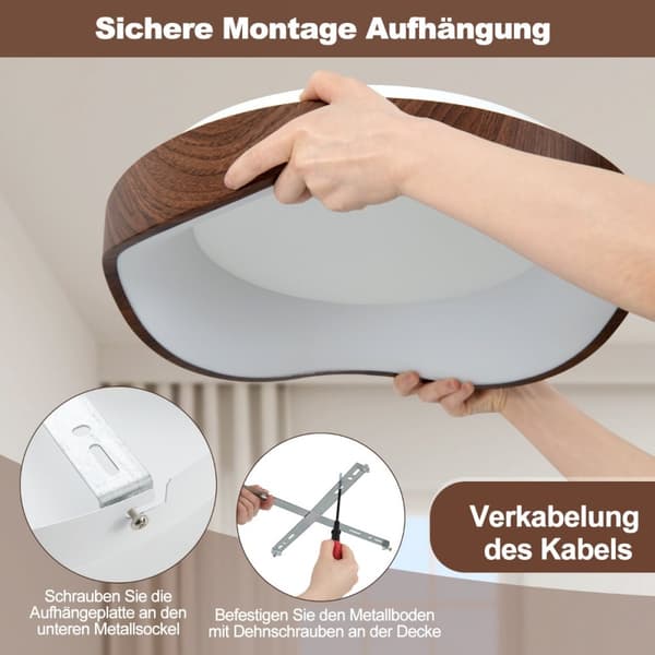 LED loftlys, 24W, 41,5x10 cm, Natur