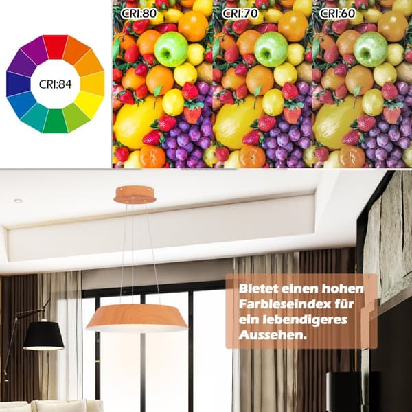 LED loftlys, 40x40x145 cm, Naturlig