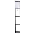 Miniatyrbillede 8 af 8: Bogreol med lampe, 26x26x160 cm, Sort og Hvid