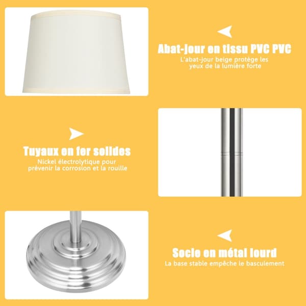 Gulvlampe, 35,5x152 cm, beige