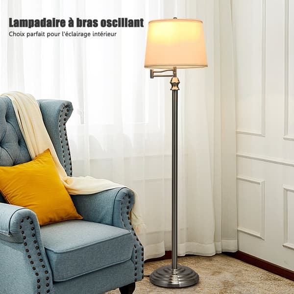 Gulvlampe, 35,5x152 cm, beige