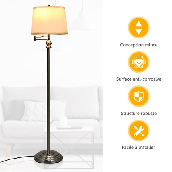Gulvlampe, 35,5x152 cm, beige