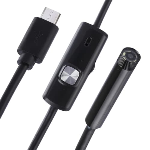 Inspektionskamera til mobiltelefoner - 5 meter med LED-lys og USB-tilslutning