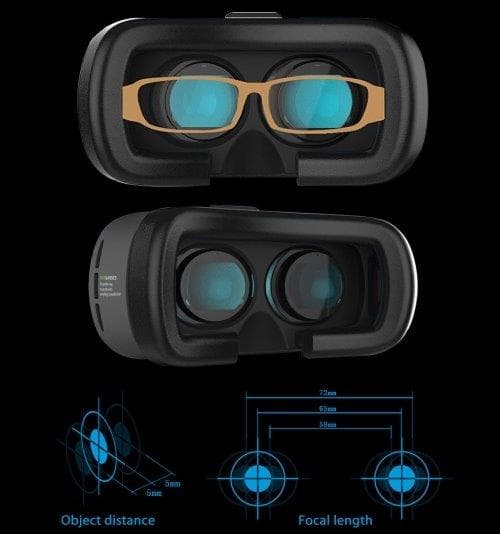 VR BOX 2.0 3D-lasit Bluetooth & Remote - 3,5-6" Näyttö
