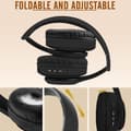 Miniatyrbilde 4 av 10: Kraftfulle bluetooth stereoheadset - Svart sammenfoldbart