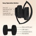Miniatyrbilde 5 av 10: Kraftfulle bluetooth stereoheadset - Svart sammenfoldbart