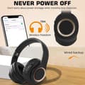 Miniatyrbilde 6 av 10: Kraftfulle bluetooth stereoheadset - Svart sammenfoldbart