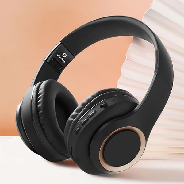 Kraftfulle bluetooth stereoheadset - Svart sammenfoldbart