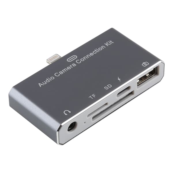 Usb kortläsare  5i1  Adapter till iPhone - SD / 3,5mm Typ-C