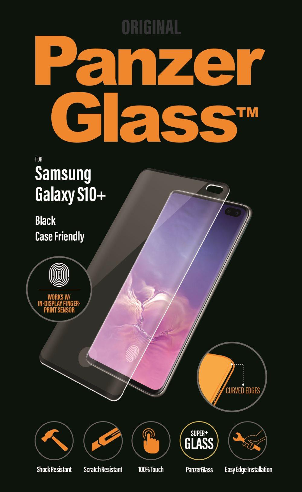 PanzerGlass Samsung Galaxy S10+ Fingerprint Case Friendly, Black