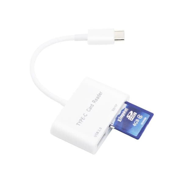 Kortläsare USB Typ-C till SD/MicroSD + USB