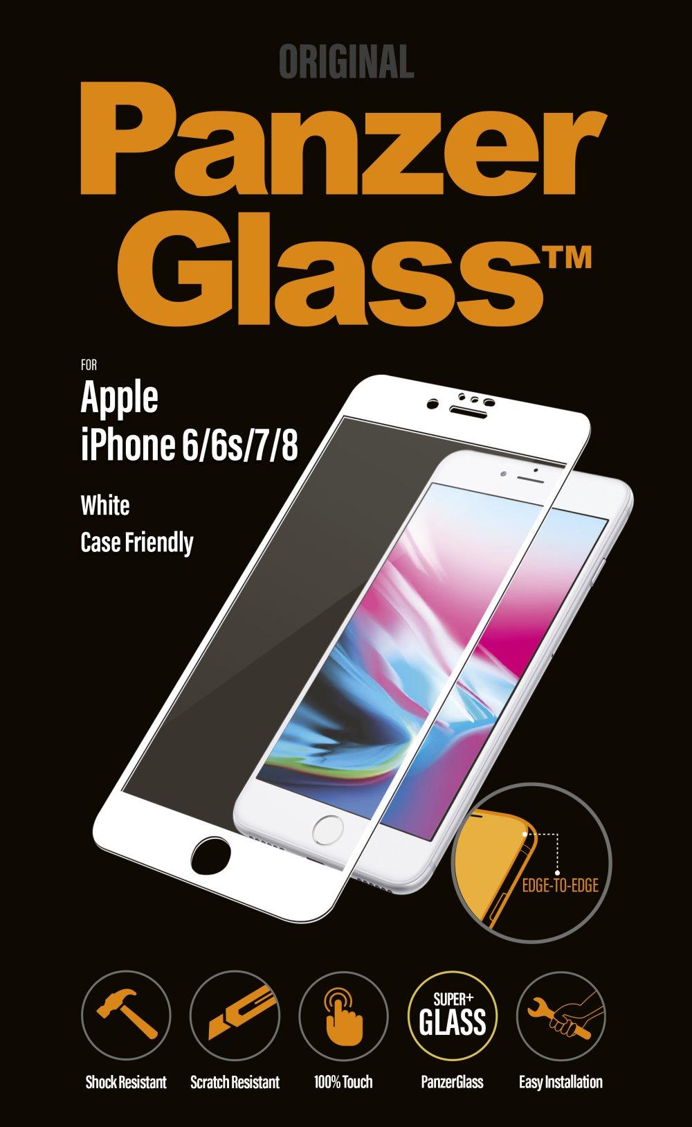 panzerglass apple iphone 6 6s 7 8 case friendly white