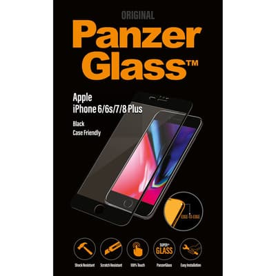 PanzerGlass Apple iPhone 6/6s/7/8 Plus Case Friendly, Black