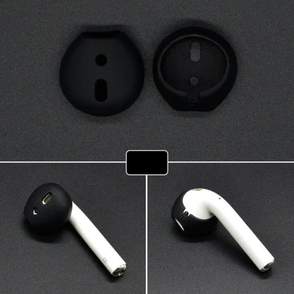 Silikon earpads för Apple AirPods - Svarta