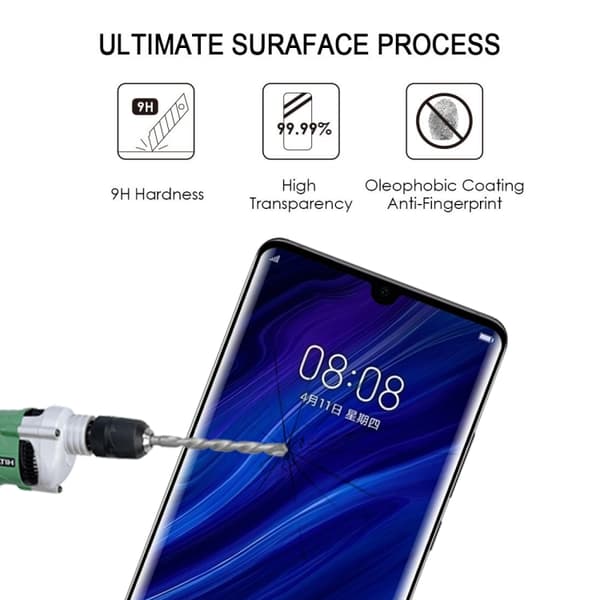 3D Fuld Skærmskåner i hærdet Glas Huawei P30 Pro