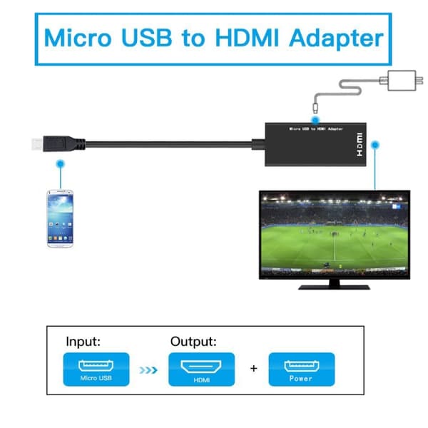 Micro-USB - HDMI Sovitin MHL HDTV Samsung / Sony / Huawei