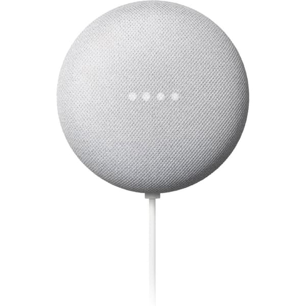 Google Nest Mini (2. sukupolvi) parannetulla äänenlaadulla ja äänentunnistuksella varustettuna