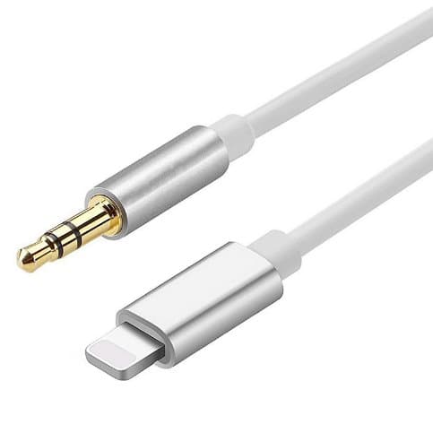 Lynkompatibel med 3,5 mm AUX-kabel - sølv