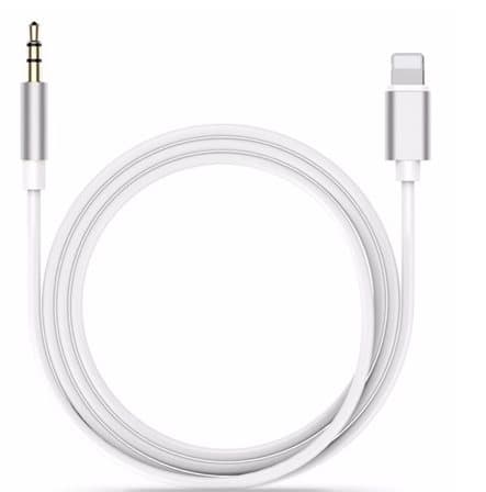 Lightning-kompatibel med 3,5 mm AUX-kabel - silver