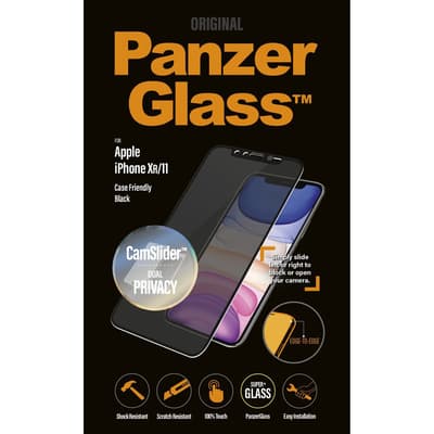 PanzerGlass Apple iPhone XR/11 Case Friendly CamSlider Privacy, Black