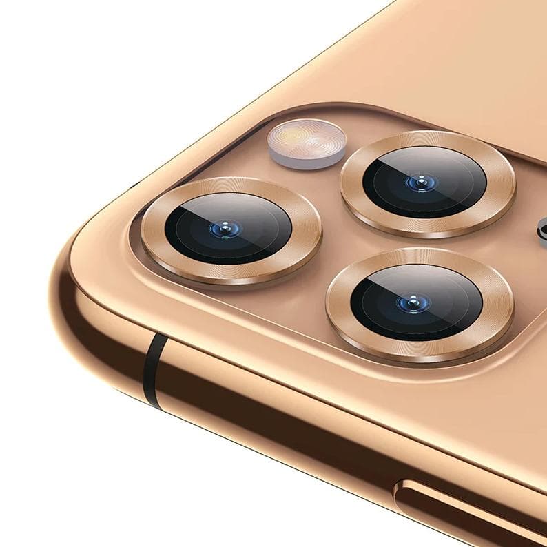 Baseus Alloy Linsbeskyttelse for iPhone 11 Pro & 11 Pro Max - Gull