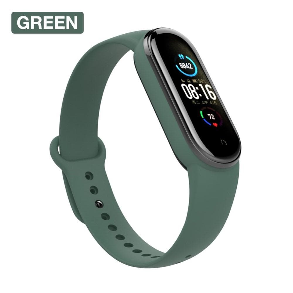 Silikonarmbånd for Xiaomi Mi Band 5 - Grønn