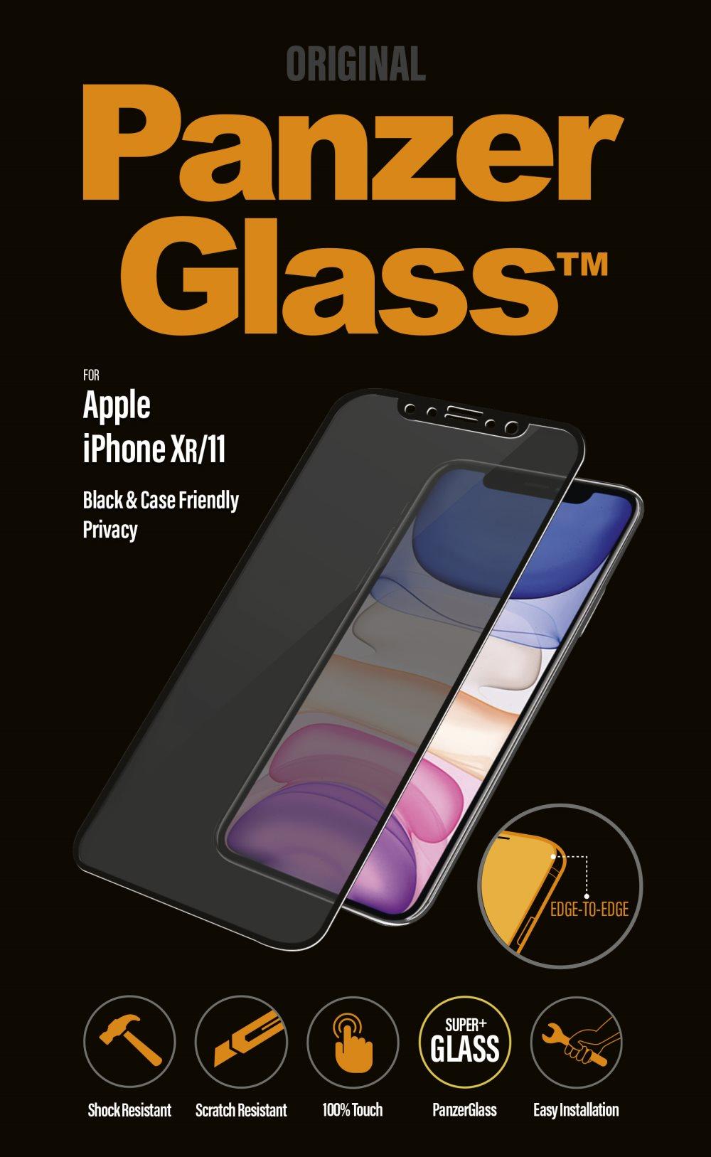 PanzerGlass Apple iPhone XR/11 Case Friendly Privacy, Black