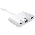Miniatyrbild 2 av 10: iPhone/iPad hub från Lightning till Ethernet + USB + Lightning