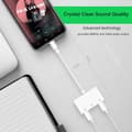 Miniatyrbillede 4 af 8: Høretelefon- og ladeadapter 2 x Lightning + 3,5mm til Lightning