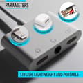 Miniatyrbillede 5 af 8: Høretelefon- og ladeadapter 2 x Lightning + 3,5mm til Lightning