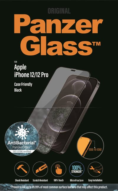 PanzerGlass Apple iPhone 12/12 Pro Case Friendly AB, Black