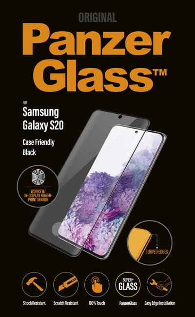 PanzerGlass Samsung Galaxy S20 Fingerprint Case Friendly Black