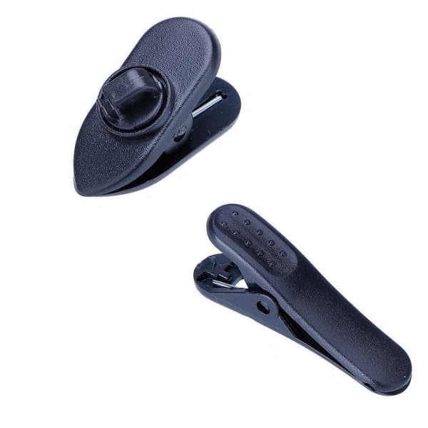 Hodetelefonledningsholder - hodetelefonklemme - Dobbel pakke Svart 2st Small+Large