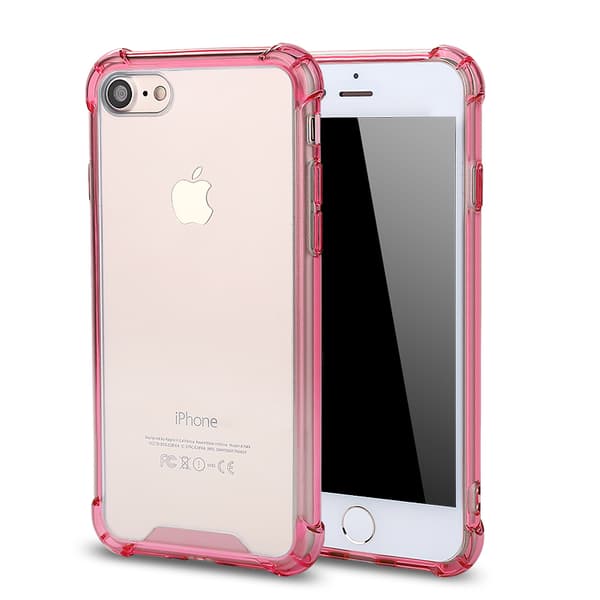 iPhone SE (2020) / 7/8 Bumperfodral TPU + Akryl - Genomskinlig Rosa
