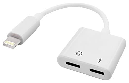 Lightning-kompatibel 2 i 1 splitter ljudadapter laddning och ljud för iPhone