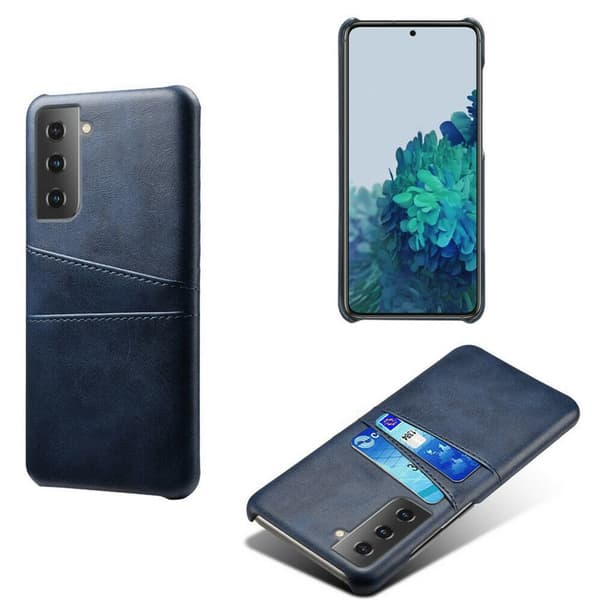 Samsung S21 Plus skal fodral skydd skinn kort visa mastercard