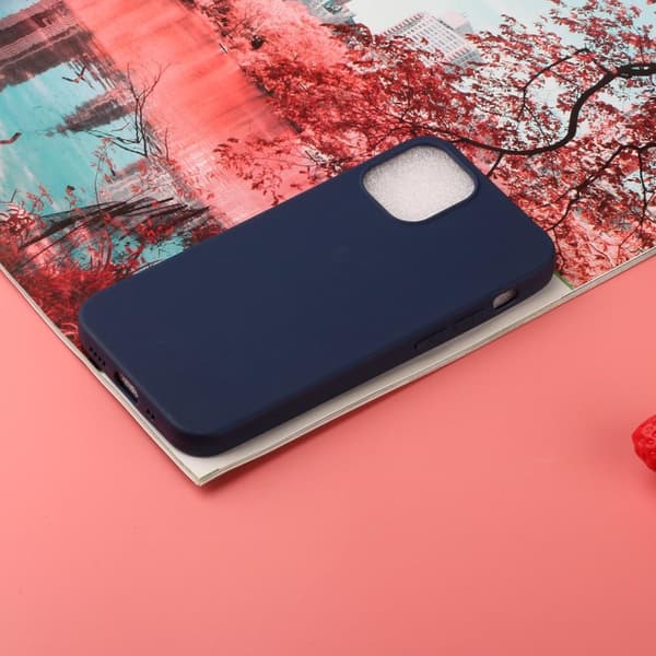 iPhone 12 / 12 Pro - Matt TPU Skal - Mörk Blå