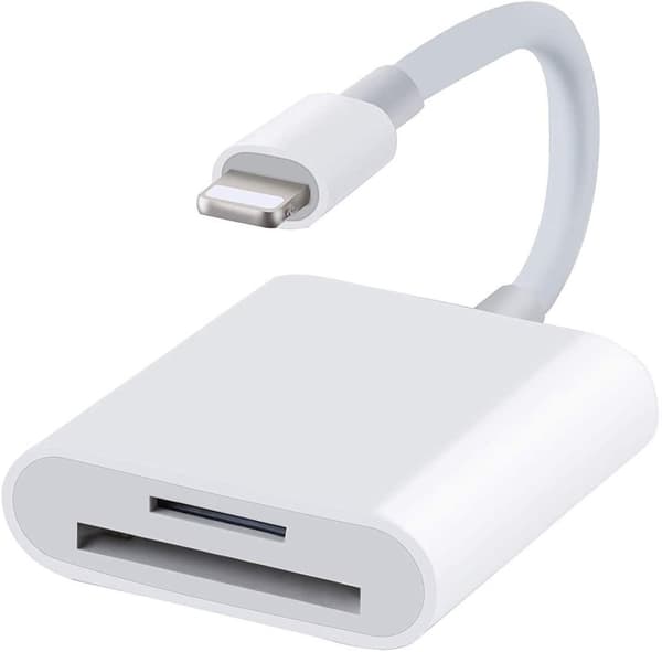 Lightning til SD-kortlæser iPhone Hvid Lightning til SD-kortlæser iPhone Hvid