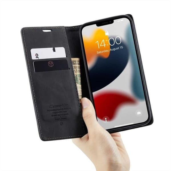 iPhone 13 Eksklusiv Elegant Flip Cover CaseMe 3-RUMMET