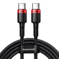 Miniatyrbild 1 av 4: Baseus Cafule PD USB-C - USB-C 100W 5A 2 m Röd/Svart