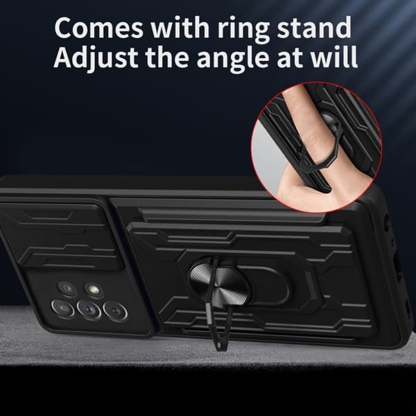 Skal med kameraskydd och dolt kortfack för Samsung Galaxy A53 5G