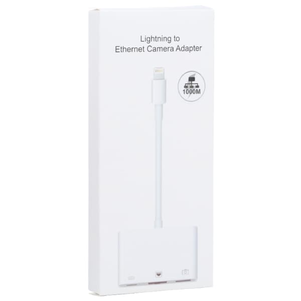 iPhone sovitin USB + 1000M Ethernet + lightning