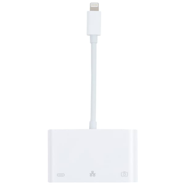 iPhone sovitin USB + 1000M Ethernet + lightning
