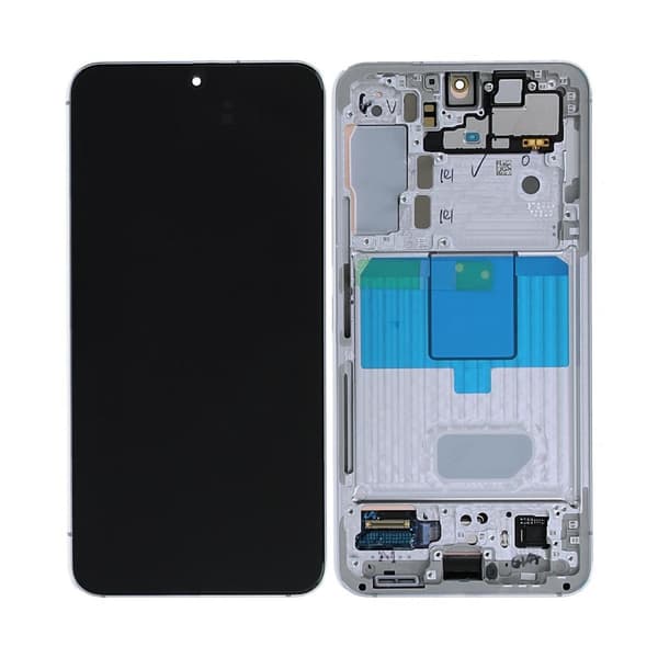 Samsung Galaxy S22 Skärm med LCD Display Original - Vit/Cream/Blå