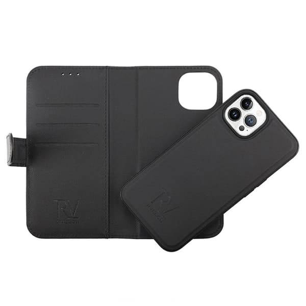 iPhone 14 Pro Max Plånboksfodral Magnet Rvelon - Svart